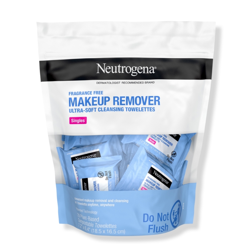 Neutrogena Fragrance-Free Makeup Remover Cleansing Towelettes - 20 Count 🆕